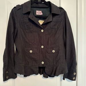 Juicy Couture Black Linen Jacket